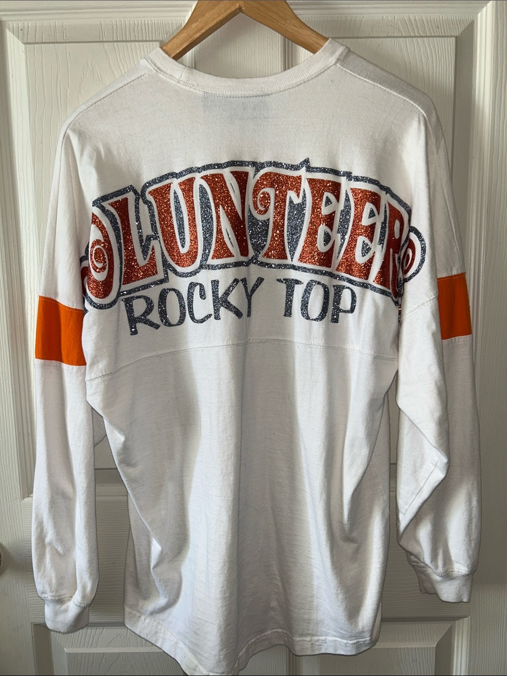 Tennessee Volunteers Game Day Long Sleeve Sparkle T-Shirt Sz Small Rocky Top